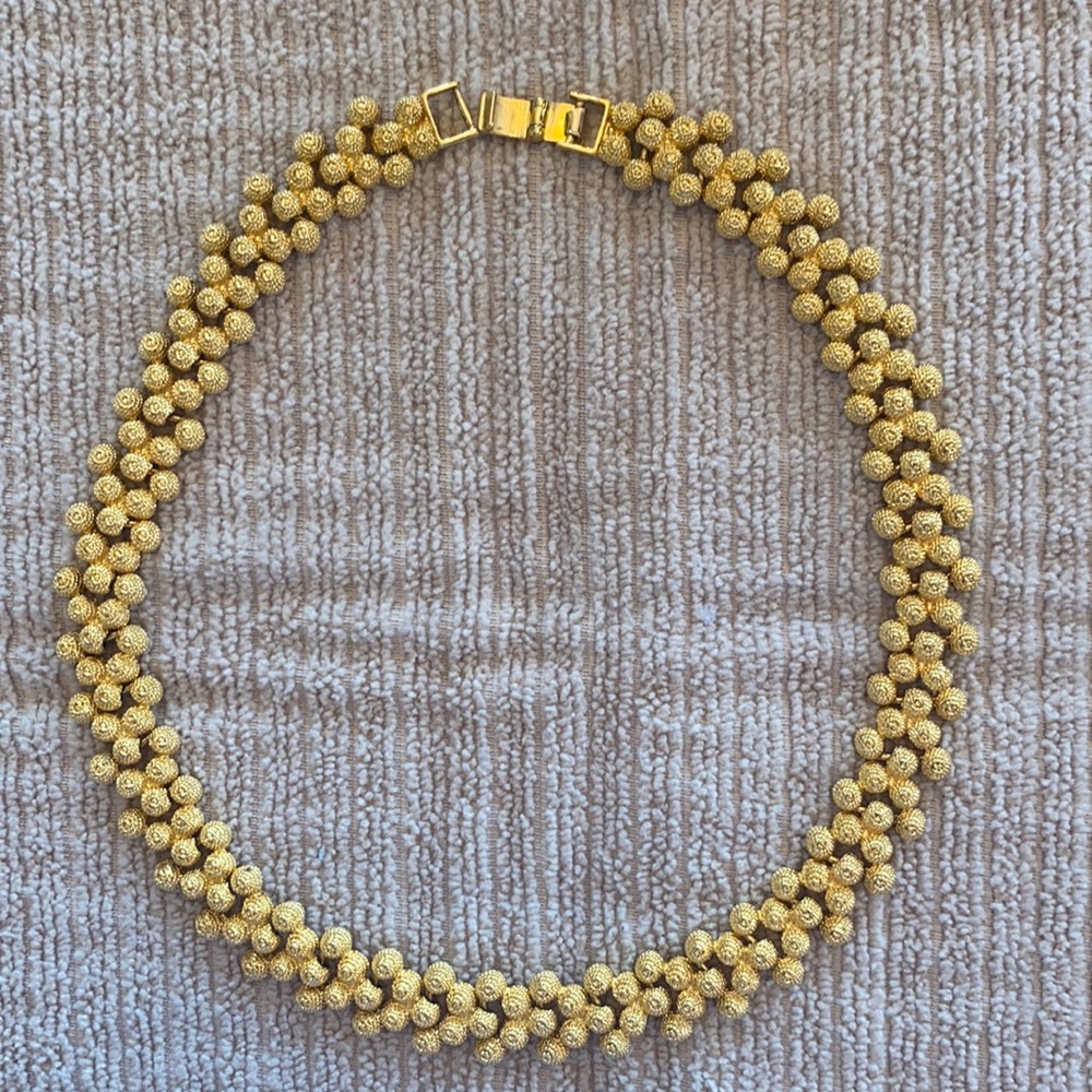 Brushed Gold Nugget Necklace